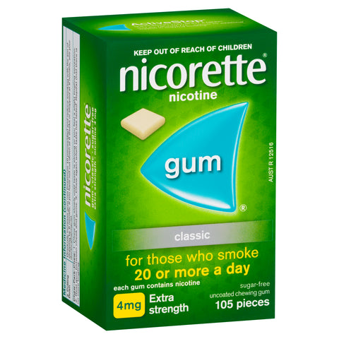 Nicorette Chewing Gum 4mg Classic 105PK
