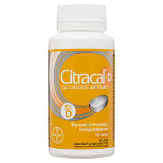 Citracal +D Calcium Citrate and Vitamin D 100 Tablets
