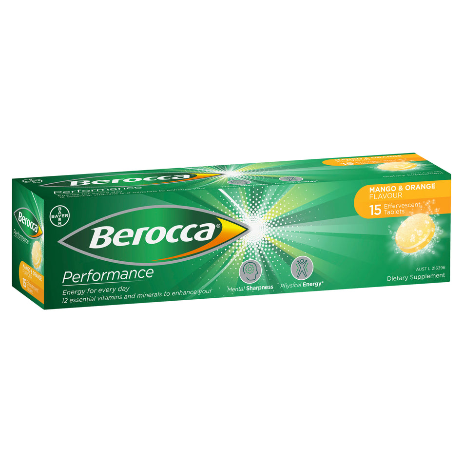Berocca Perf Mango & Orange Eff 15 Tablets
