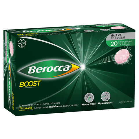 Berocca Boost Energy Vitamin With Guarana Effervescent Tablets 20