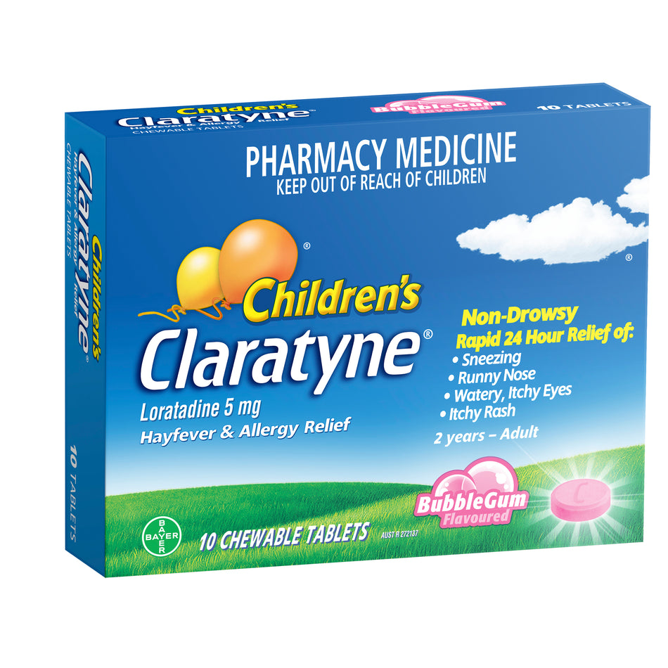 CLARATYNE KIDS BUBBLEGUM CHEWABLE 10 TABLETS