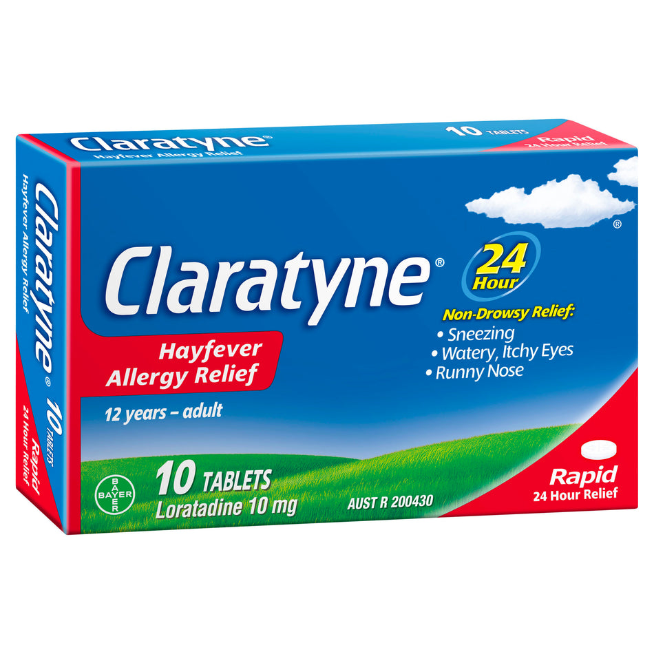 Claratyne Hayfever Allergy Relief Antihistamine 10 Tablets