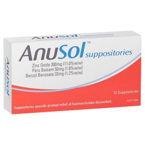 Anusol Suppositories X 12