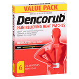 DENCORUB HEAT PATCHES 6PK