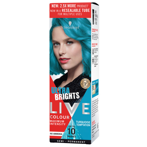 Schwarzkopf Live Colour Ultra Bright's Turquoise Temptation 75ml