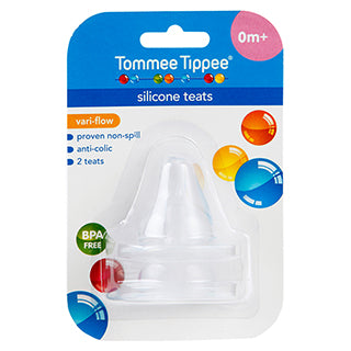 Tommee Tippee Wide Neck Variable Flow Teat - 2 Pack