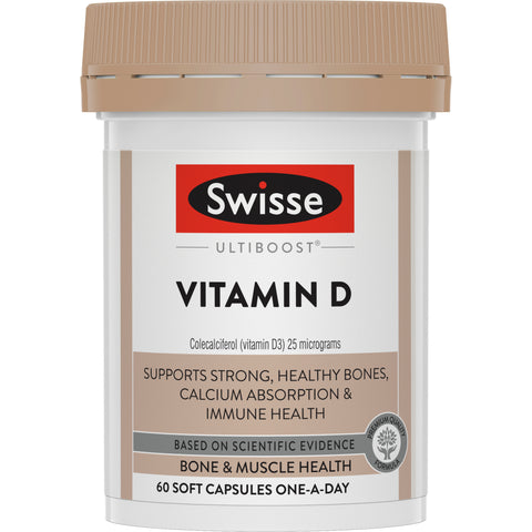 Swisse Ultiboost Vitamin D 60 Capsules