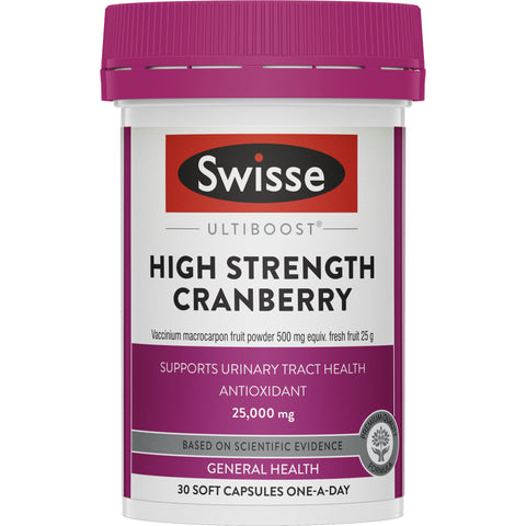 SWISSE Ultiboost High Strength Cranberry 25,000mg 30 Capsules