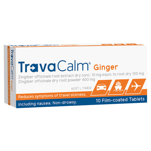 Travacalm Natural Ginger Tablets 10