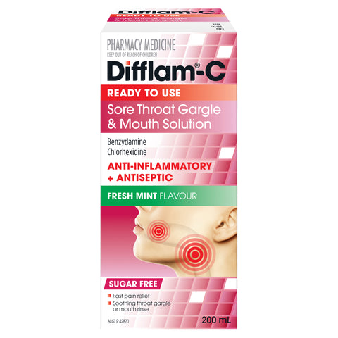 Difflam-C Anti-inflammatory Antiseptic Solution 200ml