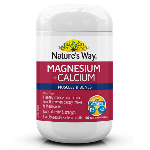 Nature's Way Magnesium + Calcium 90 Tablets