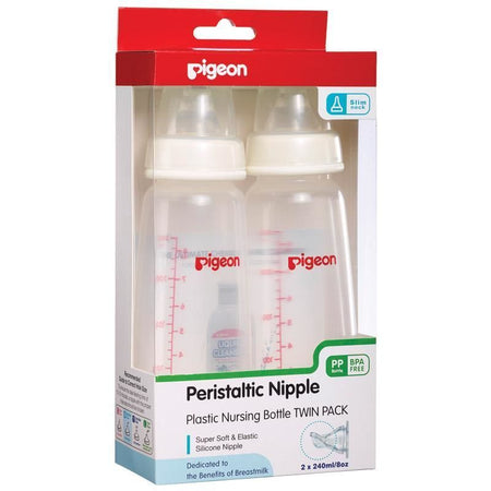 Pigeon Slim Neck PP Baby Feeding Bottle 2 x 240mL