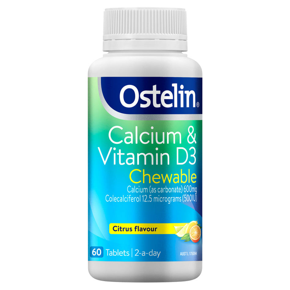 Ostelin Vitamin D & Calcium Chewable 60 Tablets