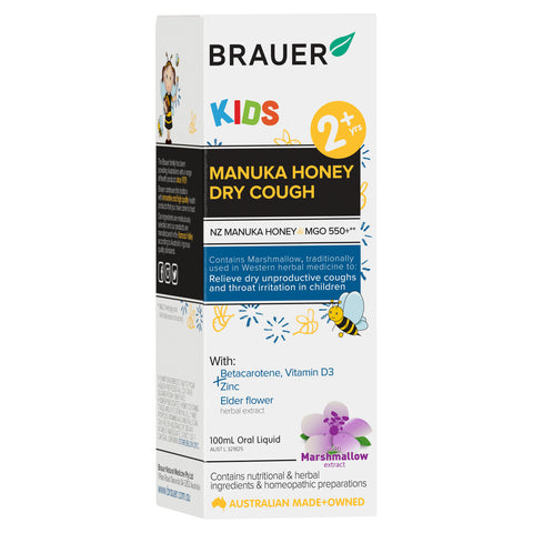 Brauer Kids Manuka Honey Dry Cough Liquid 100ml