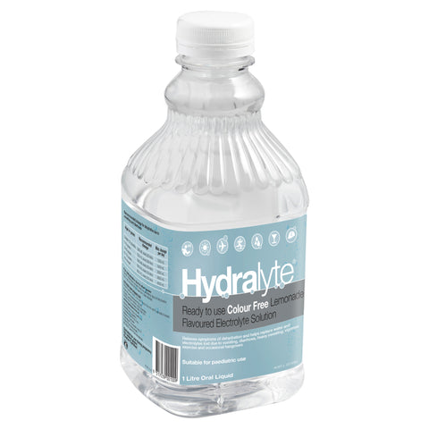 Hydralyte Liquid Colour Free Lemonade Flavoured 1 Litre