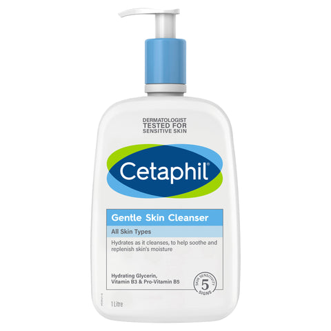 Cetaphil Gentle Skin Cleanser For Face & Body Care 1 LTR