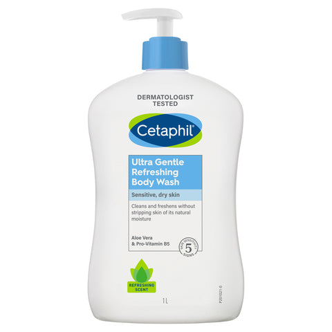 Cetaphil Ultra Gentle Refreshing Body Wash 1 Litre