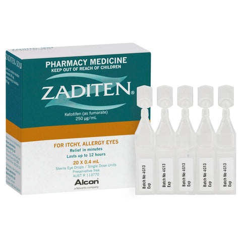 Zaditen Eye Drops 0.4ml X 20 vials