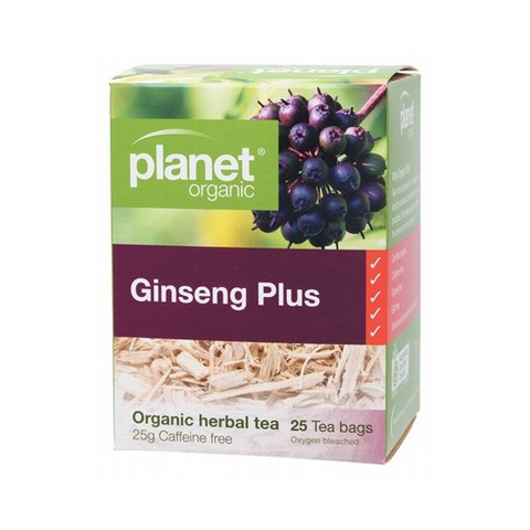 PLANET ORGANIC Herbal Tea Bags Ginseng Plus 25