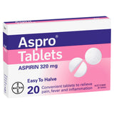 Aspro Clear Pain Relief 20 Tablets Easy To Halve