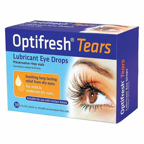 Optifresh Tears Eye Drops 0.4mL x 30 vials