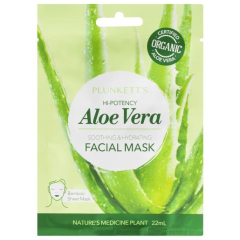 Plunkett’s Hi-Potency Aloe Vera Facial Mask 22mL