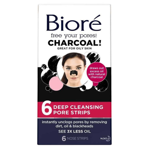BIORE Deep Cleansing Charcoal Pore Strips 6 Pack