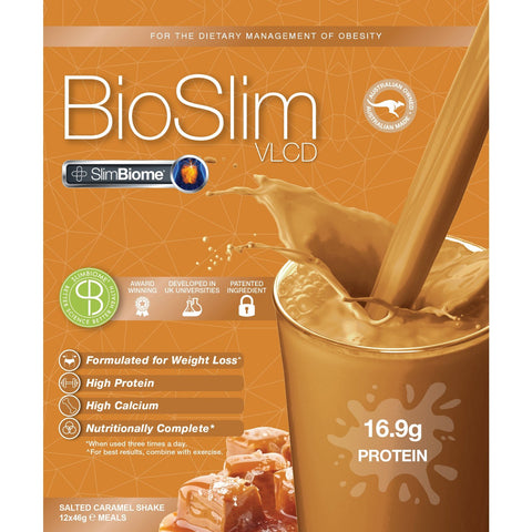 BioSlim VLCD Shake SlimBiome Salted Caramel 12x46g