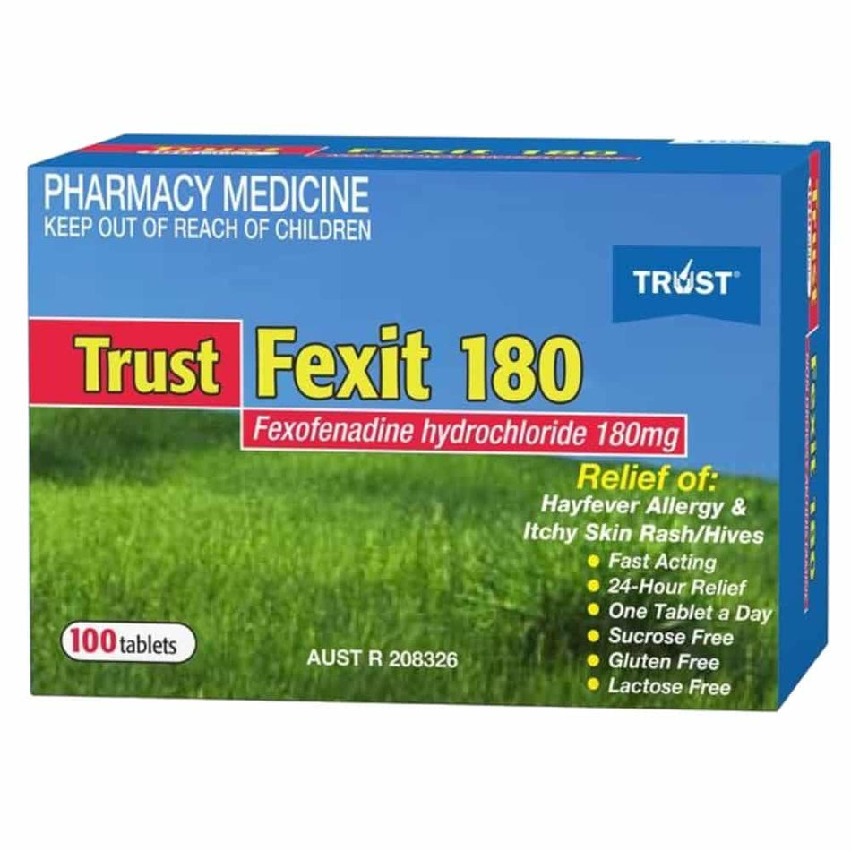 Trust Fexit 180 100 Tablets (Generic for Telfast)