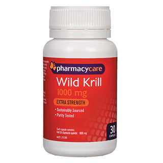 Pharmacy Care Wild Krill 1000mg 30 Capsules