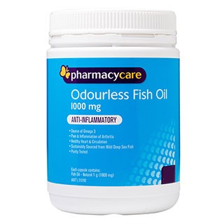 Pharmacy Care Odourless Fish Oil 1000mg 200 Capsules