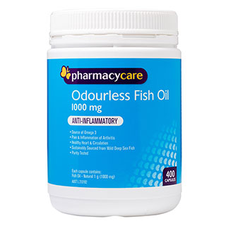 Pharmacy Care Odourless Fish Oil 1000mg 400 Capsules