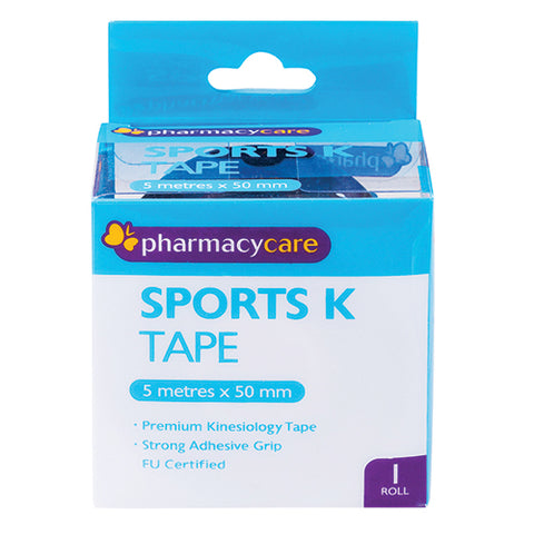 Pharmacy Care Sports K Tape 50mm x 5m Black