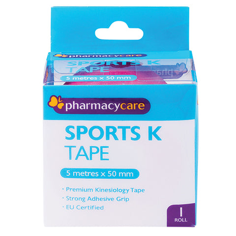Pharmacy Care Sports K Tape 50mm x 5m Pink