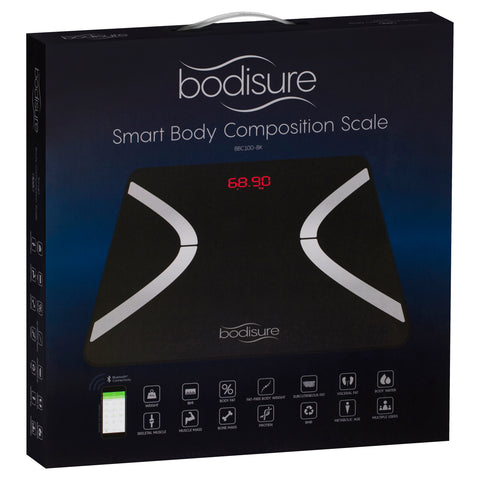 BodiSure Smart Body Bluetooth Composition Scale Black