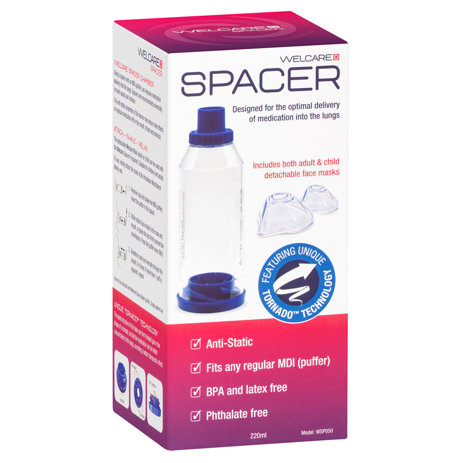 Welcare Spacer (With 1 Adult Mask And 1 Child Mask)