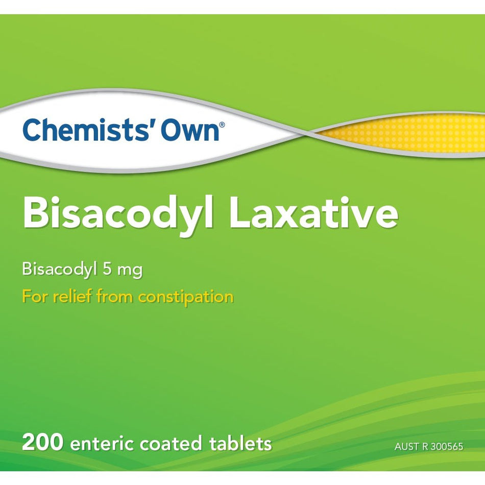 Chemists’ Own Bisacodyl Laxative 200 Tablets (Generic of Dulcolax)