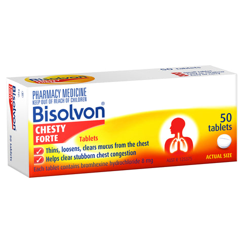 Bisolvon Chesty Forte 8mg 50 Tablets