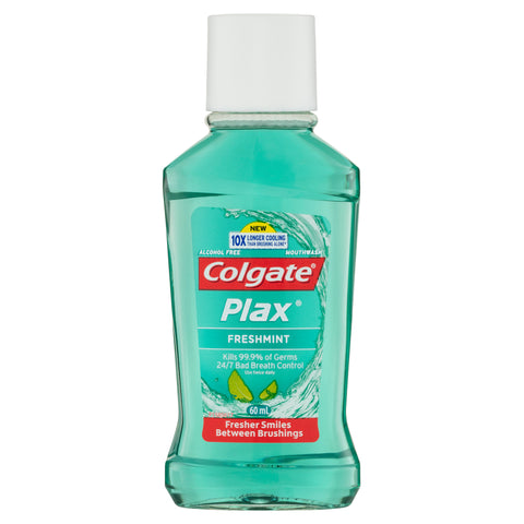 Colgate Plax Alcohol Free Antibacterial Mouthwash Freshmint 60mL