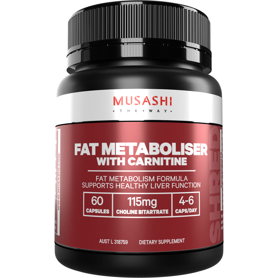 Musashi Fat Metaboliser + Carnitine 60 Capsules