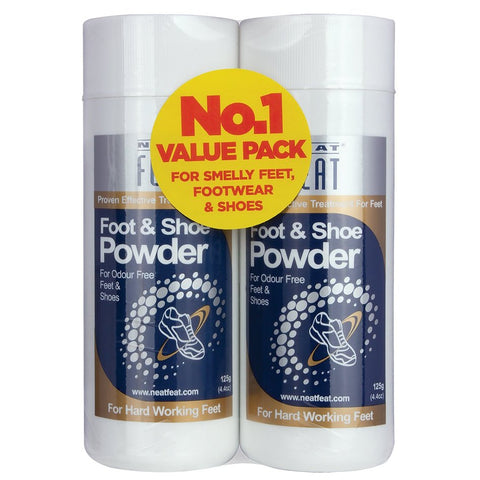 Neat Feat Foot & Shoe Powder 125g Twin Pack