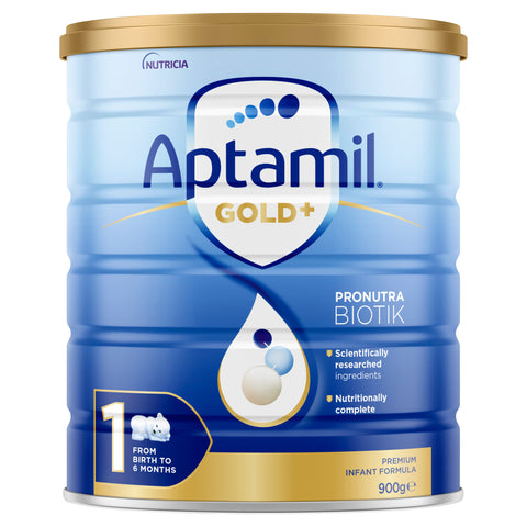 Aptamil Gold+ 1 Baby Infant Formula From Birth to 6 Months 900g