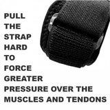 BA SPORTS TENNIS ELBOW BAND WITH PRESSURE PAD BLK ONE SIZE