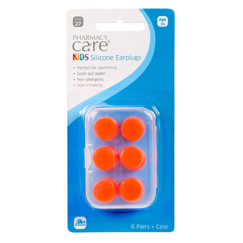 Pharmacy Care Ear Plugs Kids Silicone - 6 Pairs