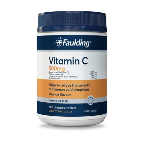 Faulding Remedies Vitamin C 500mg Chewable 500 Tabs