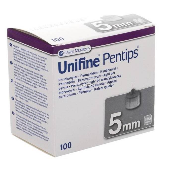 UNIFINE PENTIPS NEEDLE G31 5MM 100PK
