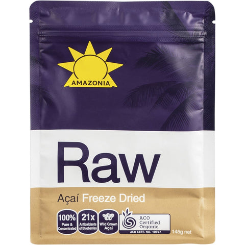 AMAZONIA Raw Acai Berry Freeze Dried Powder 145g