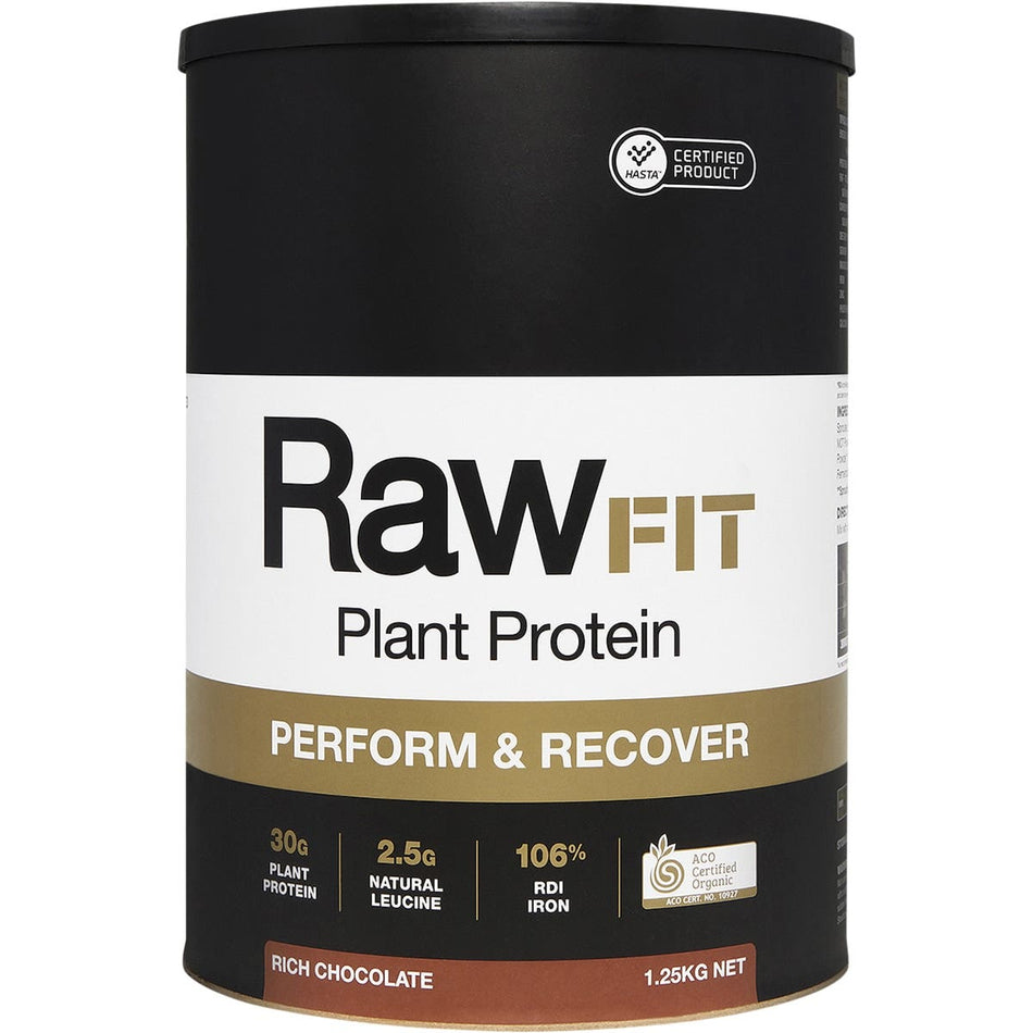 Amazonia Rawfit Plant Protein Perform & Recover Rich Chocolate 1.25kg