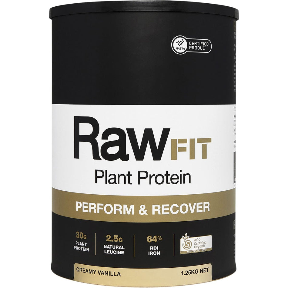 Amazonia Rawfit Plant Protein Perform & Recover Creamy Vanilla 1.25kg