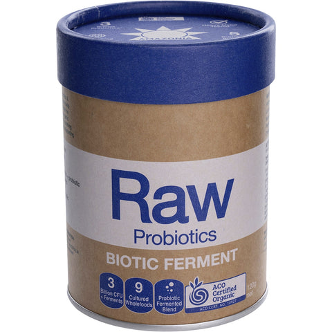 AMAZONIA Raw Probiotics Biotic Ferment Vanilla & Berry Flavour 120g